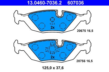 Bremsbelagsatz hinten BMW