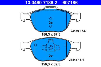 Bremsbelagsatz vorne Ford