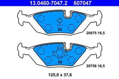 Bremsbelagsatz hinten BMW