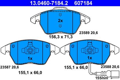 Bremsbelagsatz 20.6mm