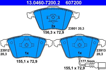 Bremsbelagsatz 20.3mm