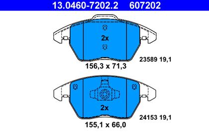 Bremsbelagsatz 19.1mm