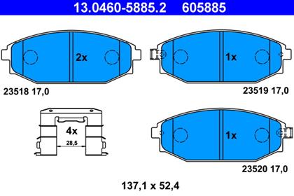 Bremsbelagsatz vorne