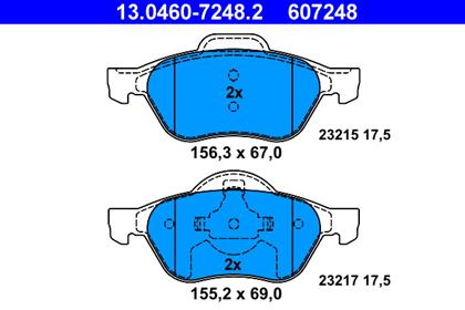 Bremsbelagsatz 17.5mm