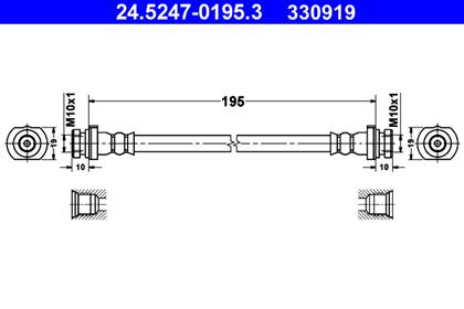 Bremsschlauch hinten Nissan