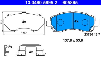 Bremsbelagsatz vorne Subaru