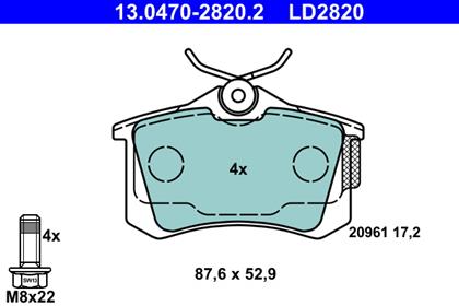 Bremsbelagsatz Ceramic hinten