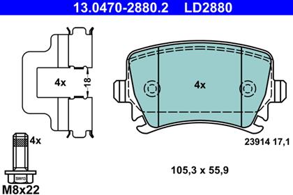 Bremsbelagsatz Ceramic hinten