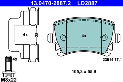 Bremsbelagsatz Ceramic hinten