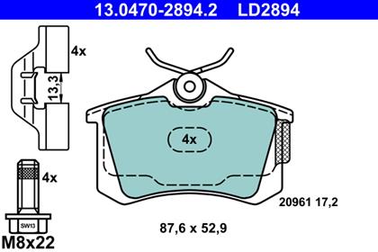 Bremsbelagsatz Ceramic hinten