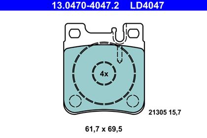 Bremsbelagsatz Ceramic hinten Mercedes