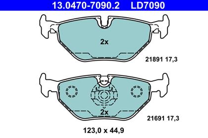 Bremsbelagsatz Ceramic hinten BMW
