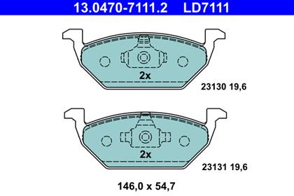 Bremsbelagsatz 19.6mm