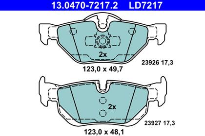 Bremsbelagsatz Ceramic hinten BMW