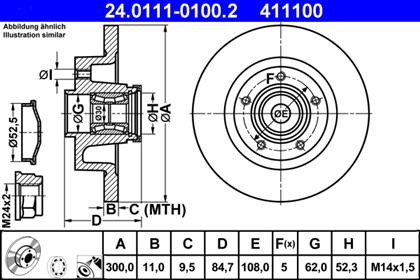 Bremsscheibe hinten Renault