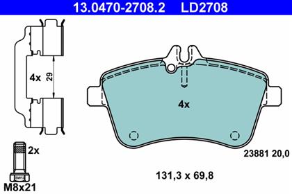 Bremsbelagsatz Ceramic vorne Mercedes