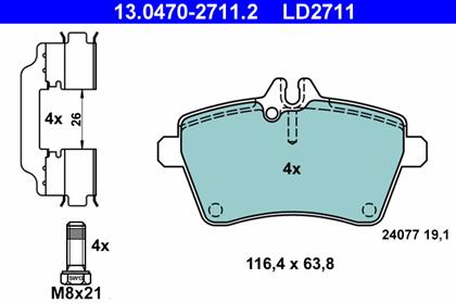 Bremsbelagsatz Ceramic vorne Mercedes
