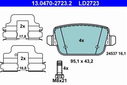 Bremsbelagsatz Ceramic hinten Ford