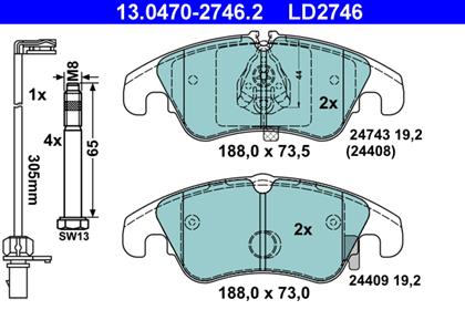 Bremsbelagsatz Ceramic vorne Audi