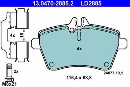 Bremsbelagsatz Ceramic vorne Mercedes