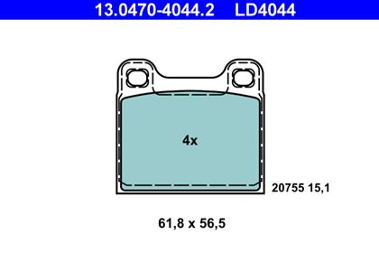 Bremsbelagsatz Ceramic hinten Volvo