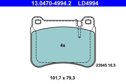 Bremsbelagsatz Ceramic vorne Mercedes