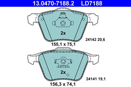Bremsbelagsatz Ceramic vorne Volvo