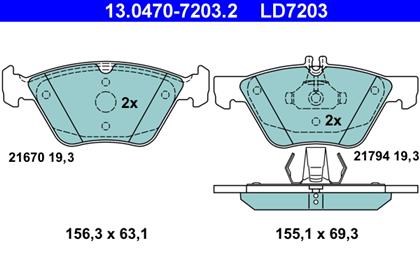 Bremsbelagsatz Ceramic vorne Mercedes