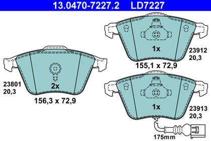 Bremsbelagsatz 20.3mm
