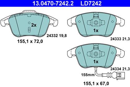 Bremsbelagsatz Ceramic vorne