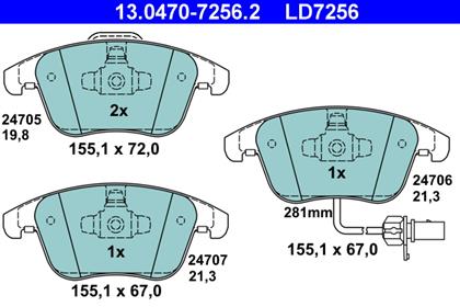 Bremsbelagsatz Ceramic vorne Audi