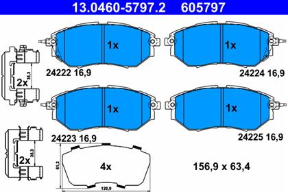 Bremsbelagsatz vorne Subaru