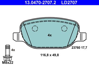 Bremsbelagsatz Ceramic hinten