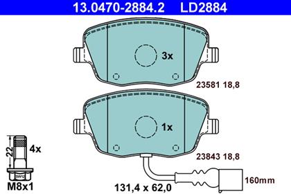 Bremsbelagsatz Ceramic vorne