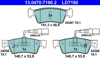 Bremsbelagsatz Ceramic hinten VW
