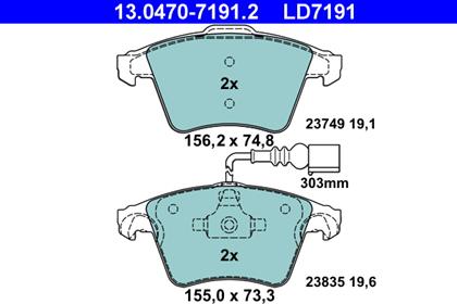Bremsbelagsatz Ceramic vorne VW