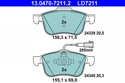 Bremsbelagsatz Ceramic vorne Alfa