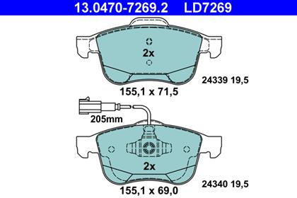 Bremsbelagsatz Ceramic vorne Alfa