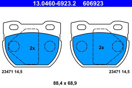 Bremsbelagsatz hinten Land Rover