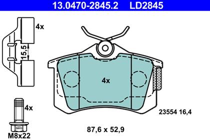 Bremsbelagsatz Ceramic hinten Renault