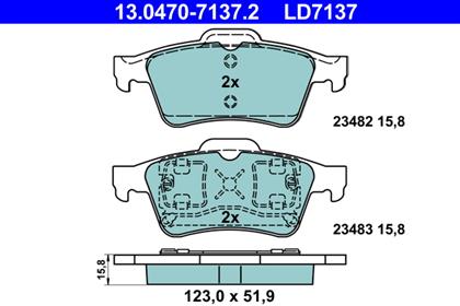 Bremsbelagsatz Ceramic hinten