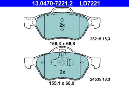 Bremsbelagsatz 18.3mm