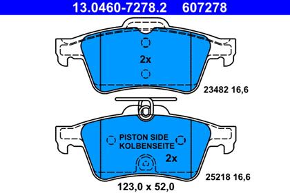 Bremsbelagsatz hinten Peugeot