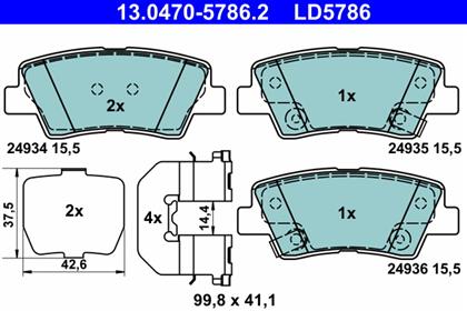 Bremsbelagsatz Ceramic hinten