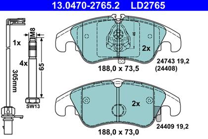 Bremsbelagsatz Ceramic vorne Audi