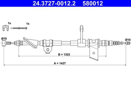 Seilzug, Feststellbremse 1.427mm
