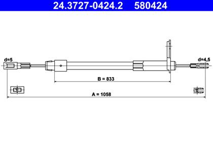 Seilzug, Feststellbremse 1.058mm