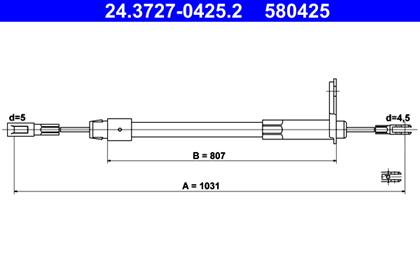 Seilzug, Feststellbremse 1.031mm