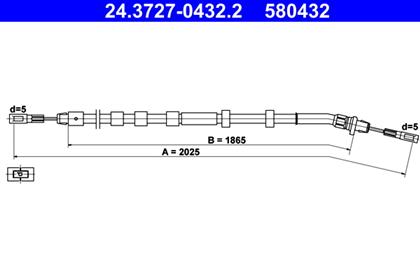 Seilzug, Feststellbremse 2.025mm