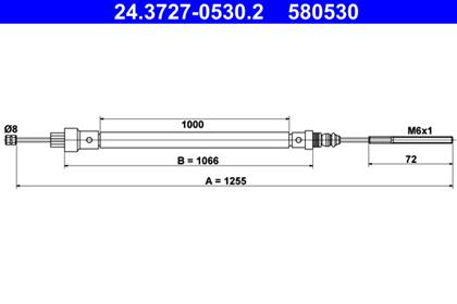 Seilzug, Feststellbremse 1.255mm